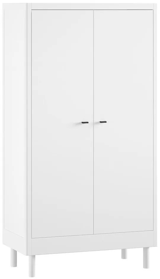 Biela detská šatníková skriňa z bukového dreva 100x190x55 cm Forrest – Vipack
