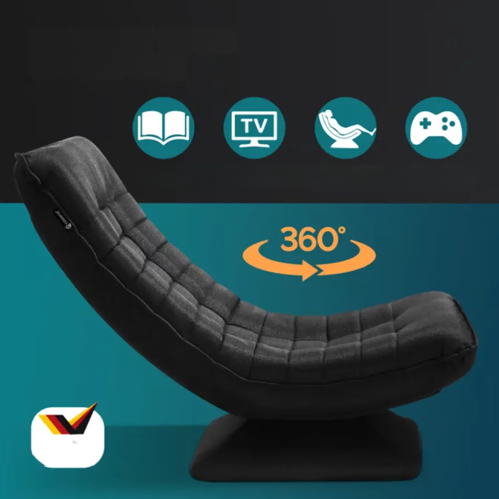 Leňoška ABERDEEN, 87x60x105cm, čierna Casaria