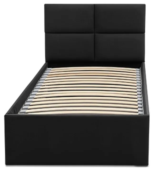 Čalúnená posteľ MONOS II bez matraca, rozmer 90x200 cm - eko-koža Biela eko-koža