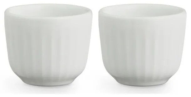 Súprava 2 bielych porcelánových misiek na vajíčka Kähler Design Hammershoi, ⌀ 8 cm