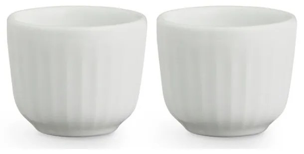 Sada 2 bielych porcelánových misiek na vajíčka Kähler Design Hammershoi, ⌀ 8 cm