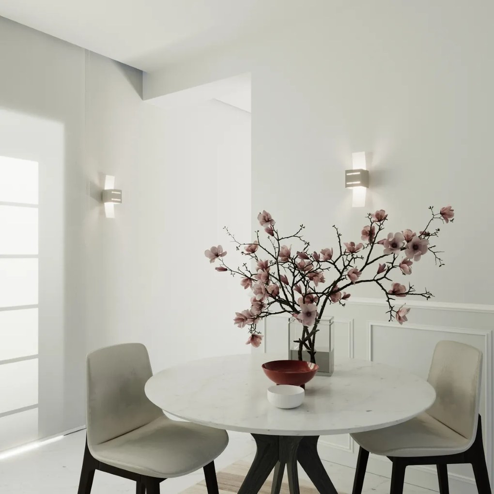 Nástenné svietidlo Loreto, 1x sklenené/sivé kovové tienidlo