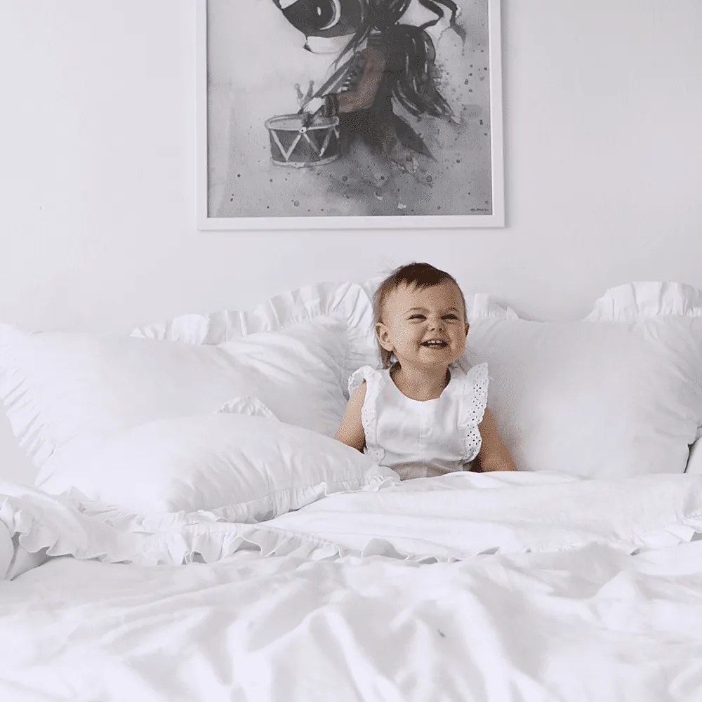 Posteľná bielizeň s volánom – biela Margaret od 140x200 cm 160x200 cm