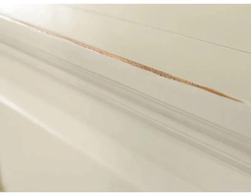 furniture-nabytek.cz - Masívny toaletný stolík Catana v bielej farbe, borovica, lakovaný – guľatý