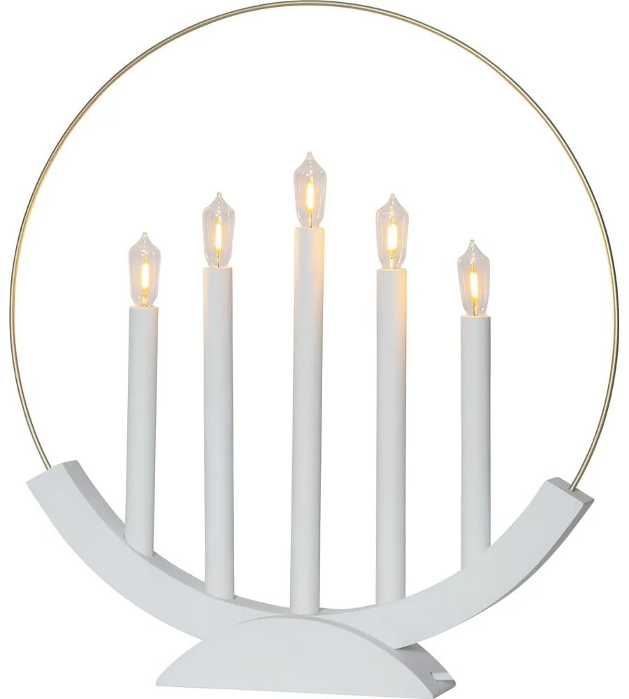 Biela vianočná svetelná dekorácia Brace – Star Trading