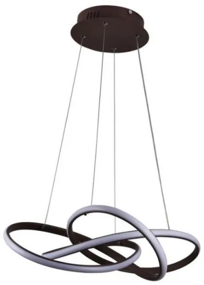 LED Stmievateľný luster na lanku LED/65W/230V 3000-6500K hnedá + diaľkové ovládanie