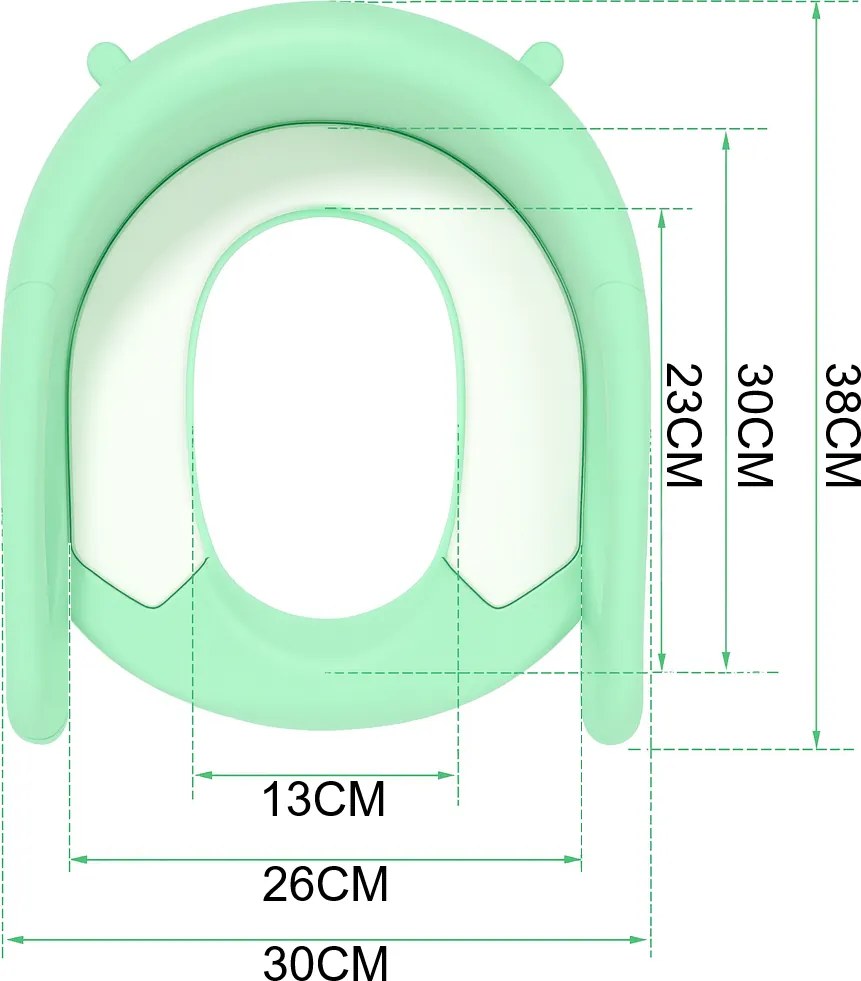 Detské schodíky 02 s nástavcom na WC zelené