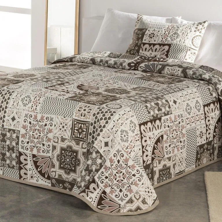 Prikrývka na posteľ MIA hnedá jednolôžko