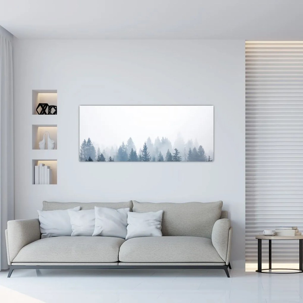 Obraz - Zahmlený les (120x50 cm)