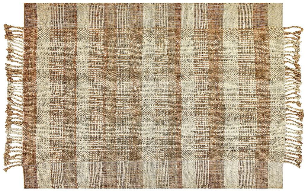 Jutový koberec 140 x 200 cm béžový BERISSA Beliani