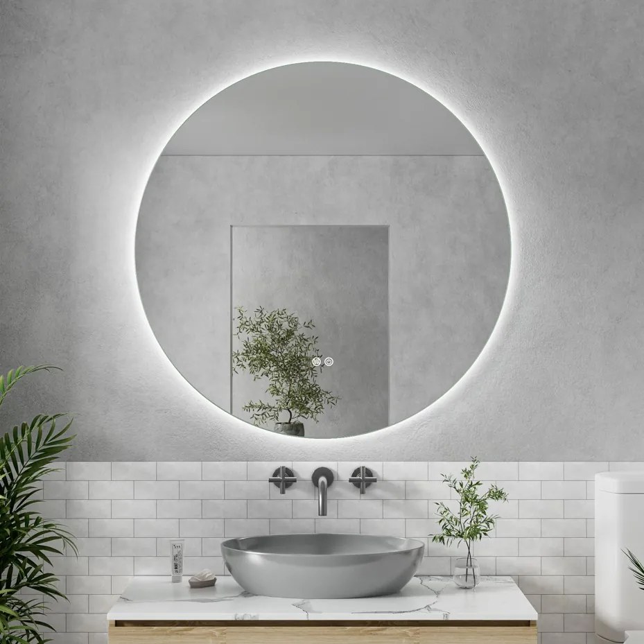 Erga Sofia, okrúhle LED zrkadlo 100cm, 2415 lm, 3 farby svetla, ERG-V01-207-1010