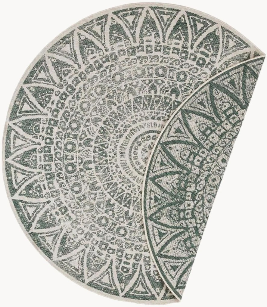 Okrúhly obojstranný koberec do interiéru/exteriéru Lilja