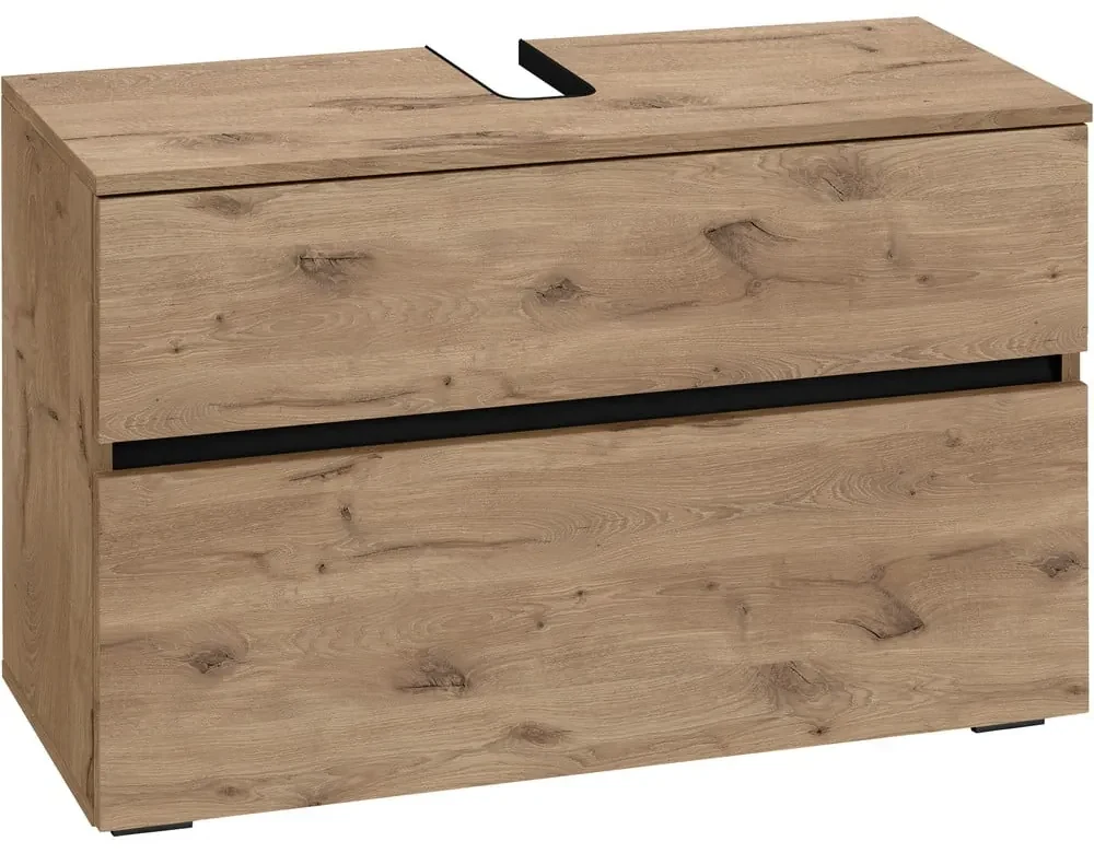 Skrinka pod umývadlo v dekore duba v prírodnej farbe 80x55 cm Wisla – Støraa