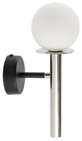 Nástenná lampa DAISY 1xG9/12W/230V lesklý chróm/čierna/biela