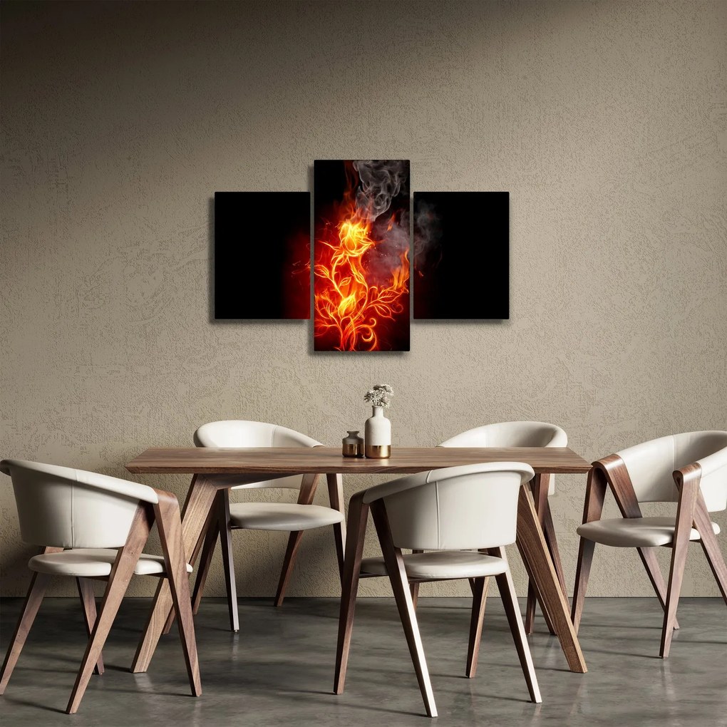 Obraz - Ruže v ohni (90x60 cm)