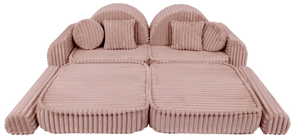 MeowBaby® Churros detská pohovka Max, Ruby Chocolate Pink