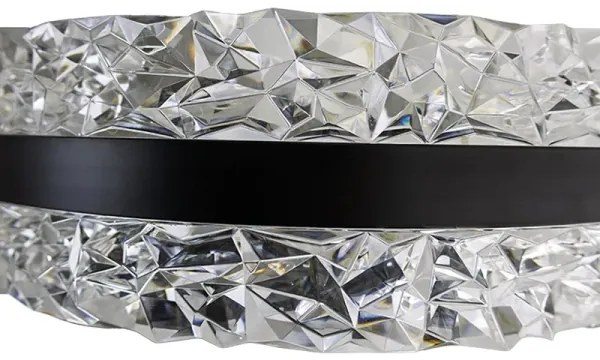 LED Stmievateľný luster na lanku LED/80W/230V 3000-6500K čierna + diaľkové ovládanie