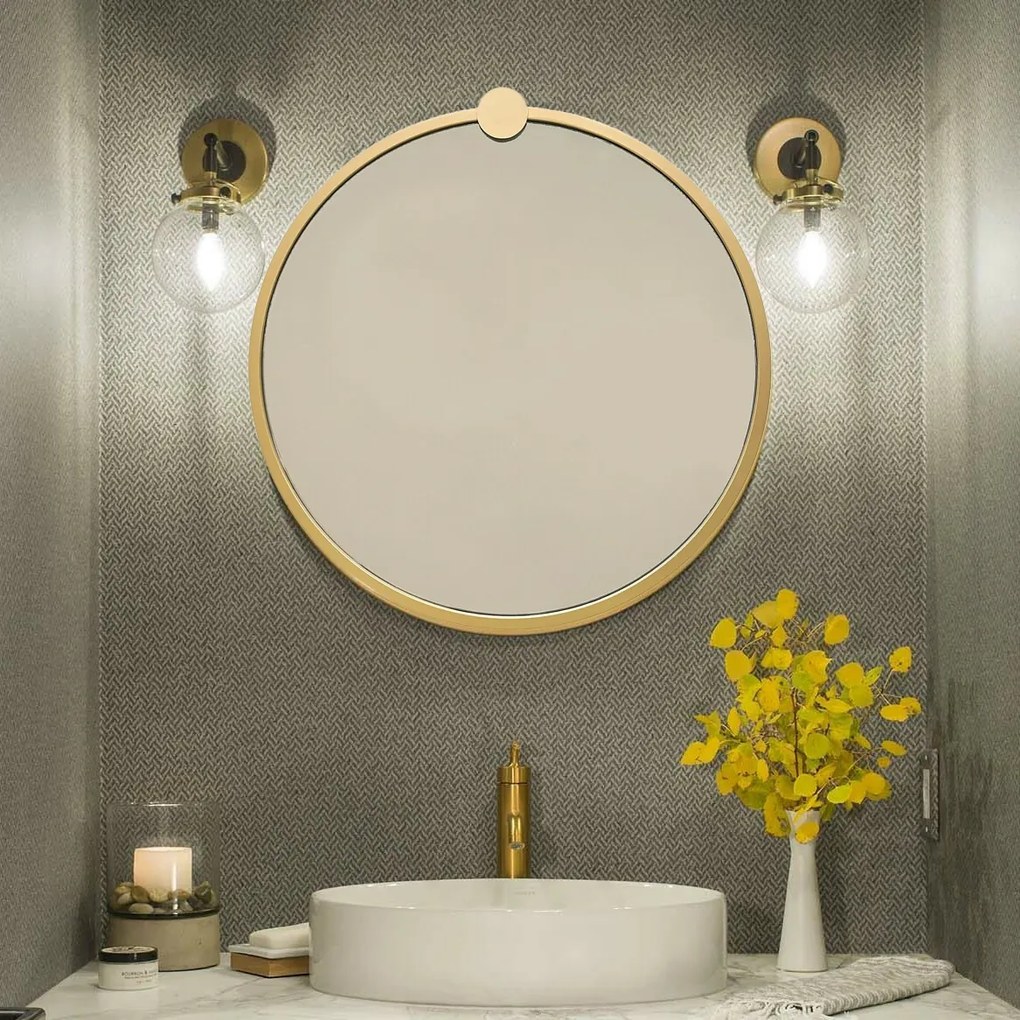 Zrkadlo Gold Metal Ayna 60 cm