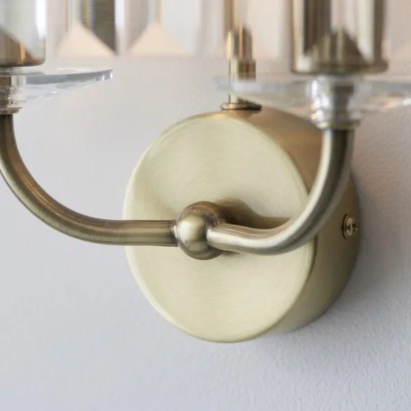 Endon 106450 - Nástenné svietidlo CHESTERFIELD 2xE14/6W/230V mosadz