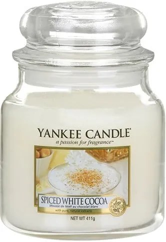 Vonná sviečka Yankee Candle Biele Kakao s Korením, doba horenia 65 - 90 hodín