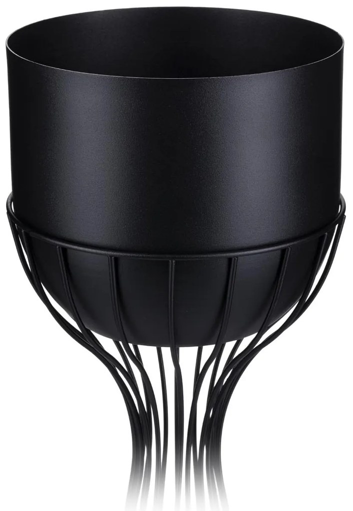 KOVOVÝ KVETINÁČ SO STOJANOM GLAM 46X20 CM ČIERNA