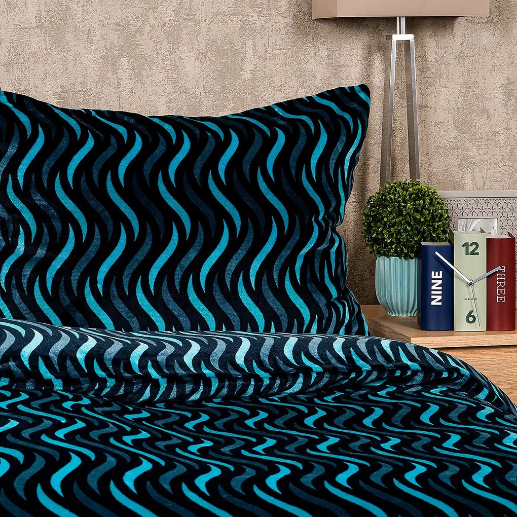 4Home Obliečky Wave mikroflanel, 140 x 220 cm, 70 x 90 cm