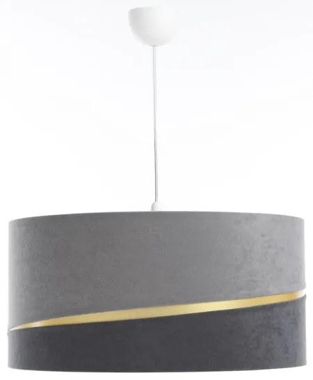 Luster na lanku SWING 1xE27/60W/230V šedá/zlatá