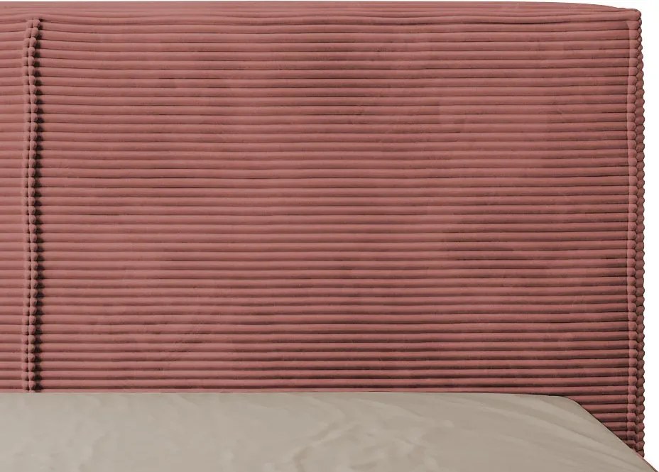 Posteľ Inez 180x200 cm, terracota štruktúrovaná látka