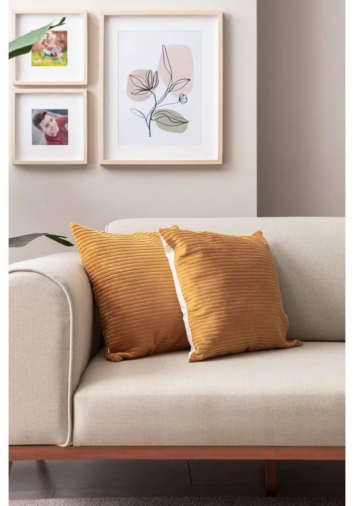 Menčestrové obliečky na vankúše v súprave 2 ks 43x43 cm – Mioli Decor