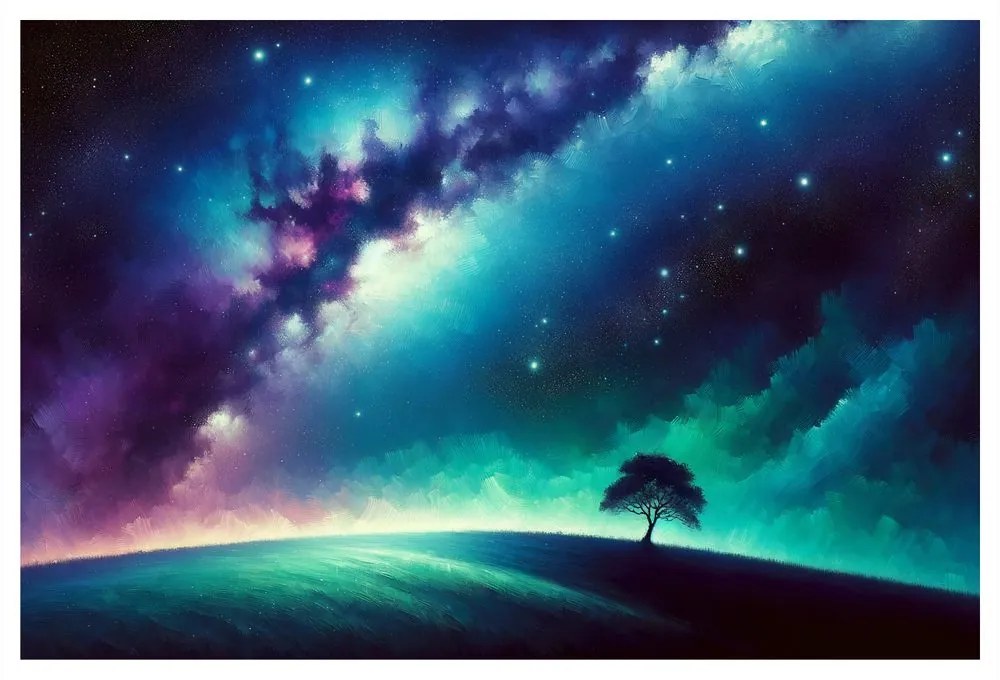 Obraz magický strom života v noci