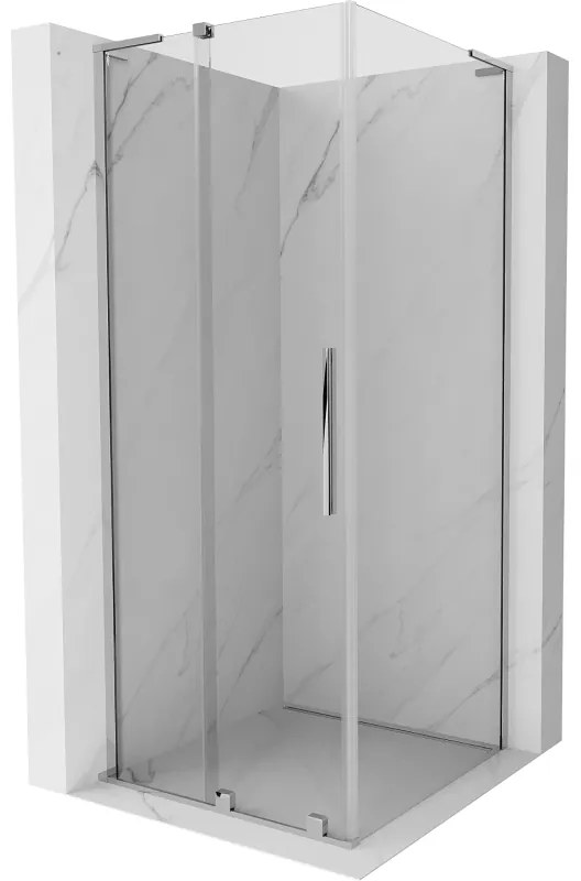 Mexen Velar L, sprchový kút s posuvnými dverami 120 x 120 cm, 8mm číre sklo, chrómová, 871-120-120-03-01