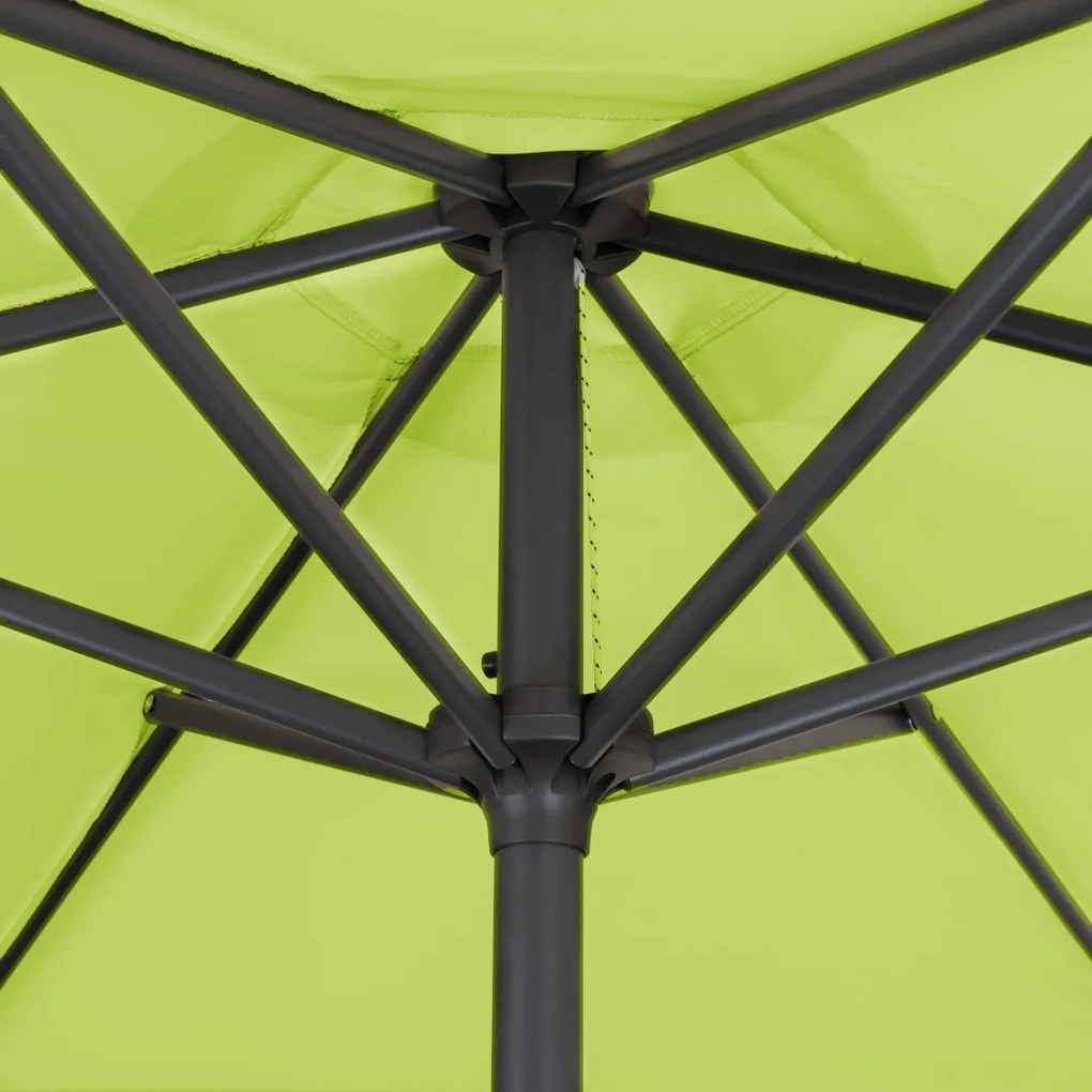 Derby Basic Lift NEO 180 cm – naklápací slnečník s kľukou zelený (kód farby 834), 100 % polyester