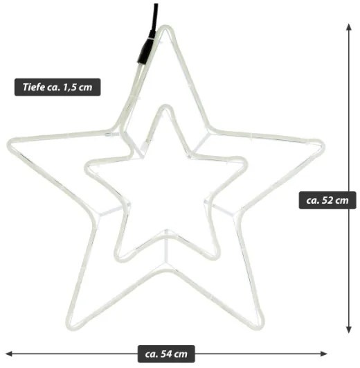 Nexos 86221 Vianočná svetelná hviezda 360 LED, 55 cm