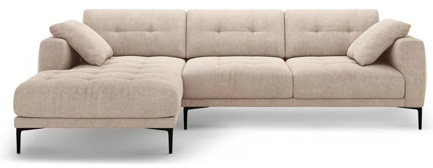 Svetlohnedá rohová pohovka (ľavý roh/s leňoškou) Bemy – Micadoni