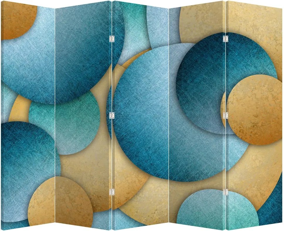 Paraván - Abstrakcia kruhy (210x170 cm)