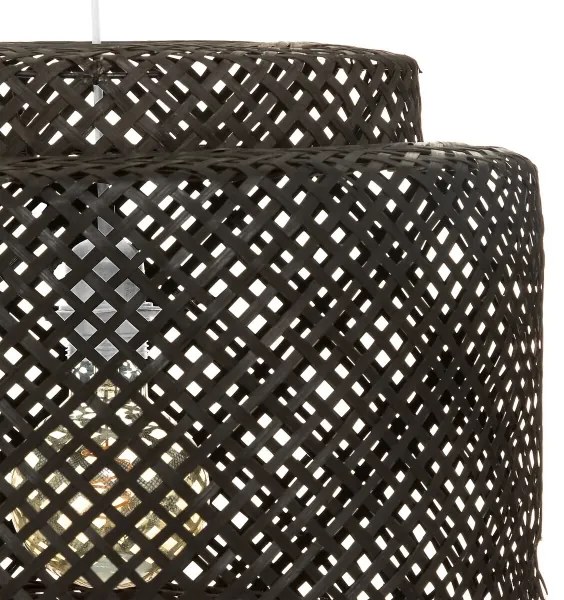 Atmosphera - Luster na lanku LIBY 1xE27/40W/230V bambus/čierna