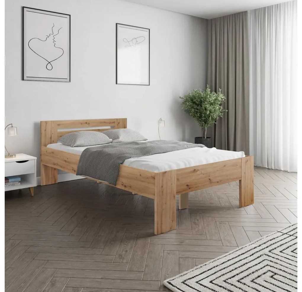 Manželská posteľ 140x200 cm Boyard (dub artisan). Vlastná spoľahlivá doprava až k Vám domov. 1119507