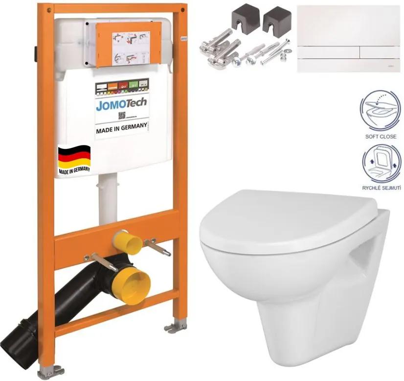 JOMO DUO modul pre závesné WC s bielou doskou + WC CERSANIT CLEANON PARVA + SEDADLO (174-91100900-00 PA1)
