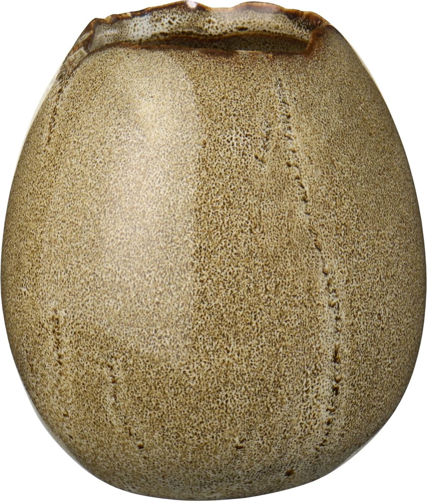 Ib Laursen Mini vázička Egg-shaped Brown 9,4 cm