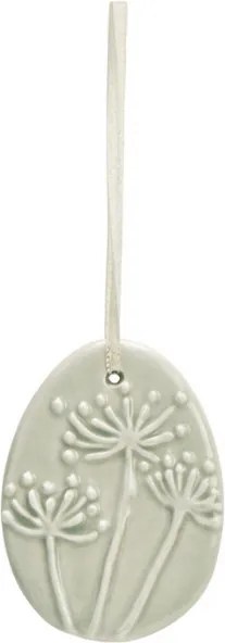 Závesné porcelánové vajíčko FLORIS - viac farieb Farba: Krémová