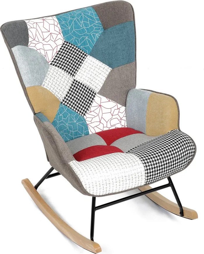 Hojdacie kreslo FABIAN II — látka, patchwork