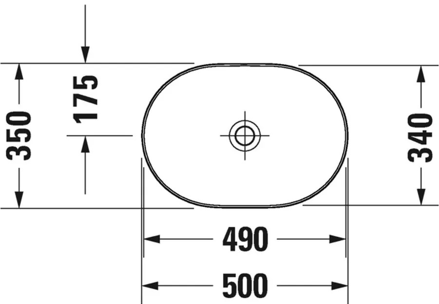 Duravit Luv - Umývadlová misa 500x350 mm, biela 0379500000