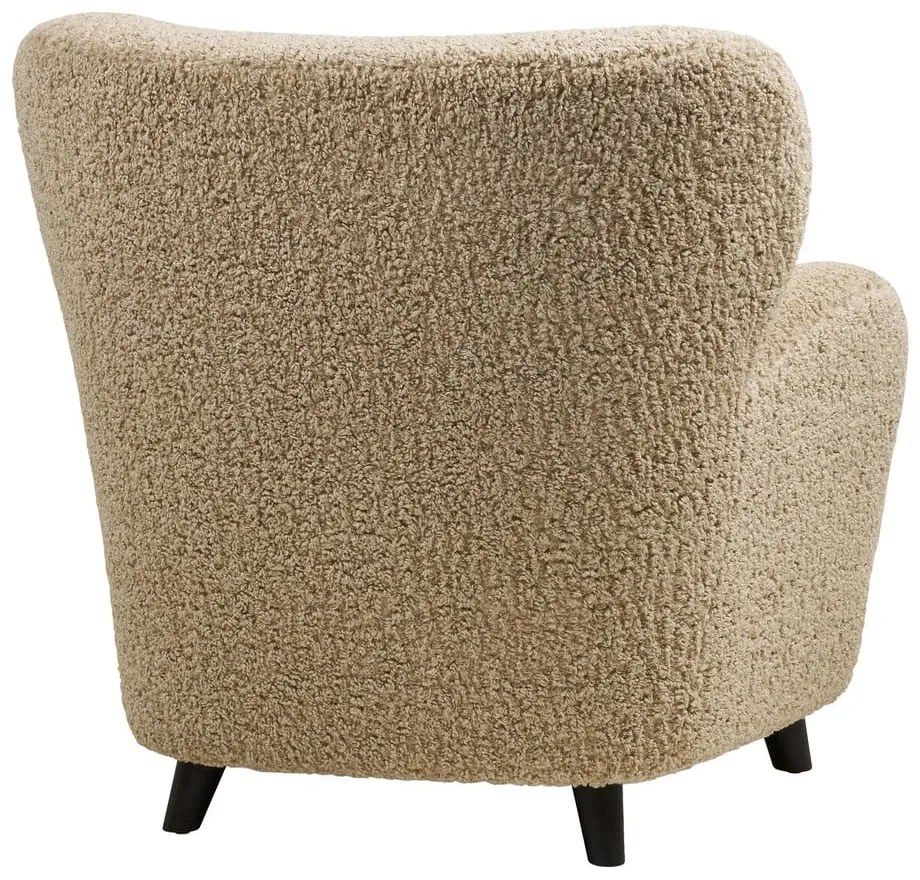 Svetlohnedé kreslo z textílie buklé Lunaro – House Nordic