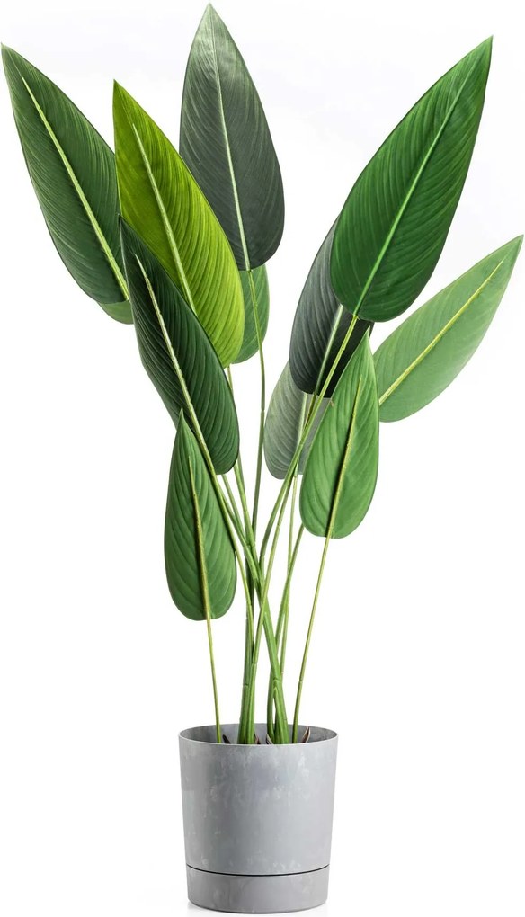 PLASTOVÝ KVETINÁČ AZALEA SADA 2KS 22,5X23,5 CM+17,5X18,5 CM IMITÁCIA BETÓNU SIVÁ