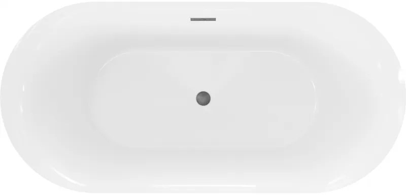Mexen Roxy, voľne stojaca vaňa 170 x 80 cm, biela, grafitový prepad, 51201708000-66