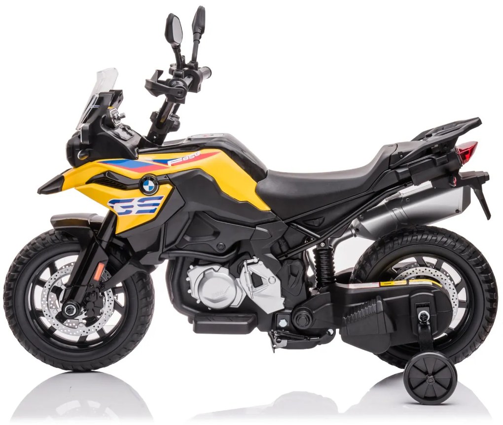 Detská elektrická motorka BestBerg BBCC-80Y - BMW F 850 GS / od 3 rokov / nosnosť 30 kg / žltá