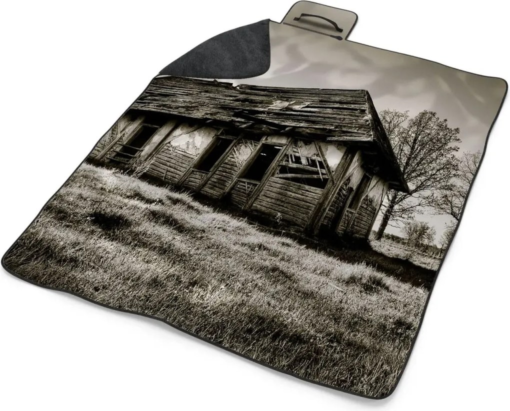 Sablio Plážová deka Starý dom: 200x140 cm