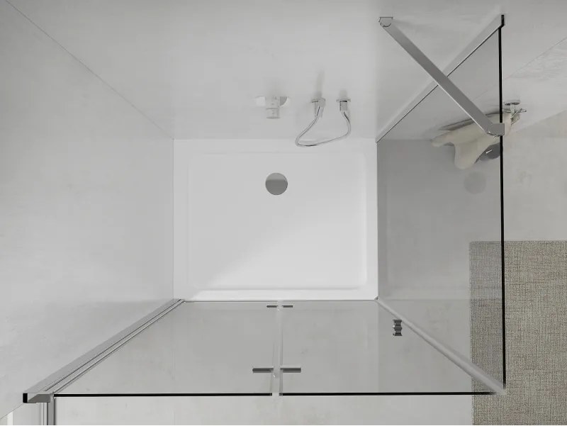 Mexen Lima sprchovací kút 110x70cm, 6mm sklo, chrómový profil - číre sklo + Slim sprchová vanička - 856-110-070-00-00-4010