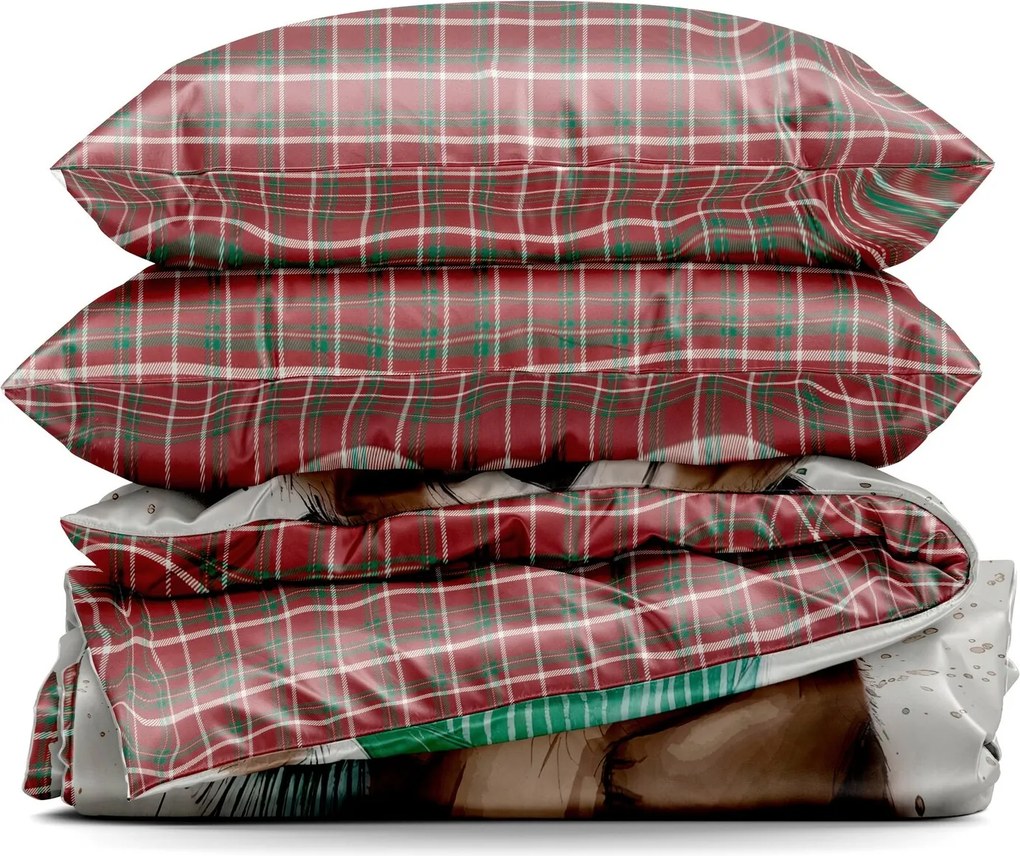 VIANOČNÉ OBLIEČKY Z MIKROVLÁKNA CUDDLE 200X220 CM, 2 KS 70X80 CM VZOROVANÉ