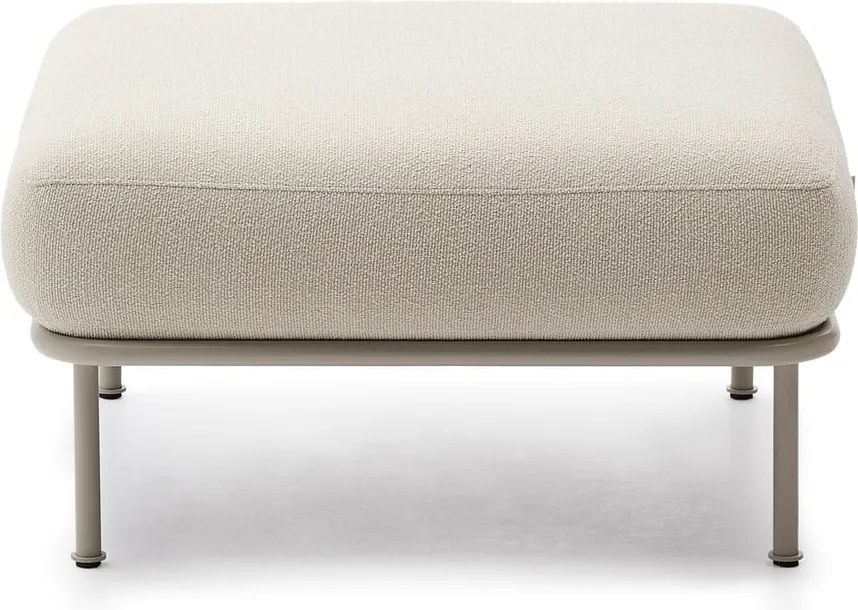 Béžová podnožka z textílie buklé Aurum – Kave Home